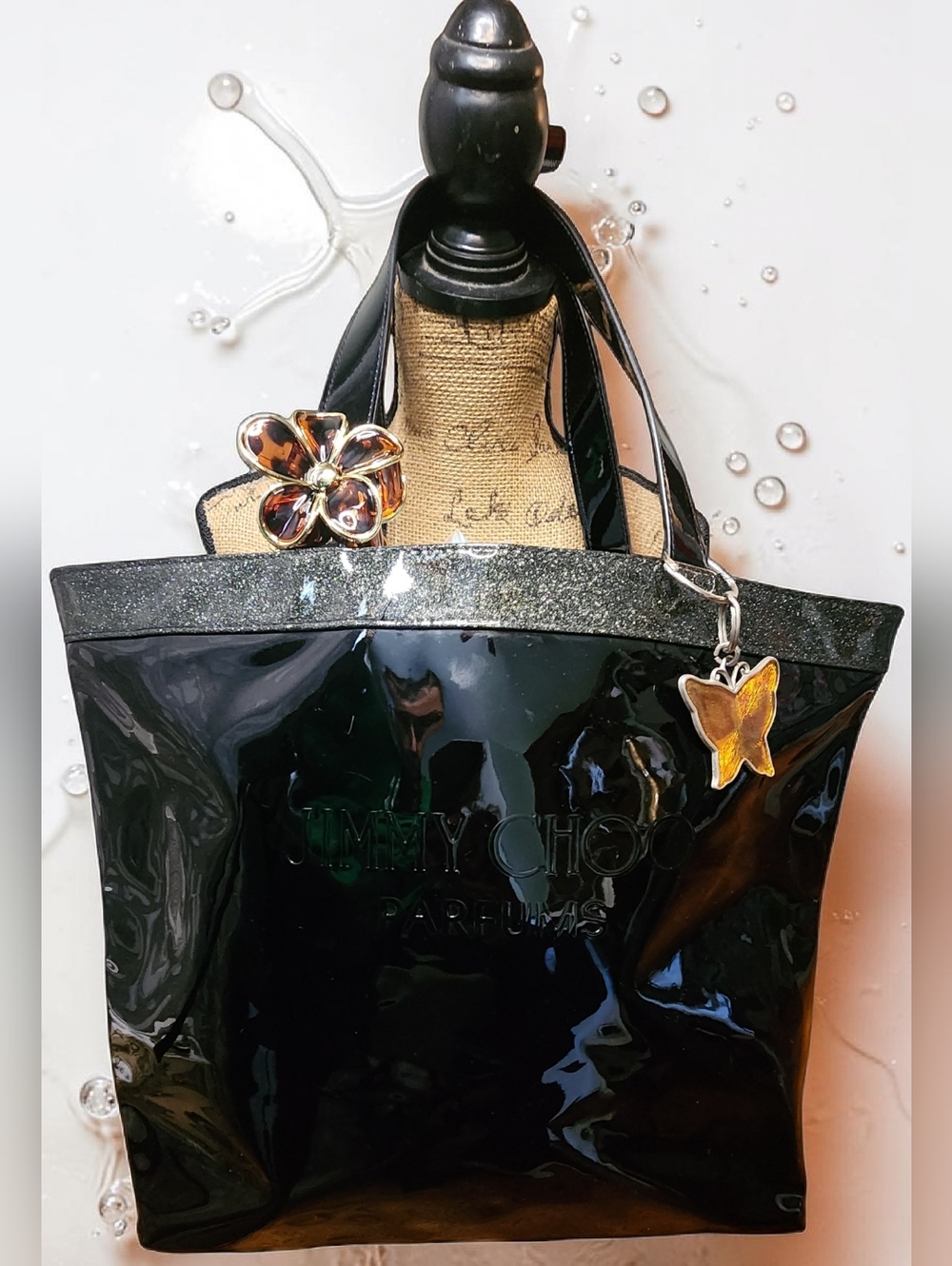 Jimmy Choo Parfums Black Patent Tote Bag - Picture 2 of 15